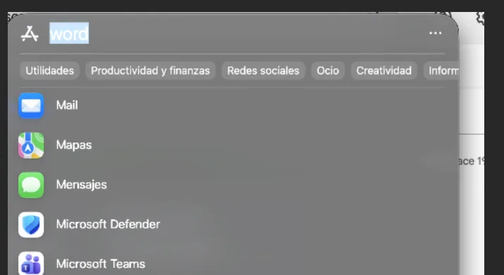 Microsoft Defender y Microsoft Teams todavía instalados en el Mac