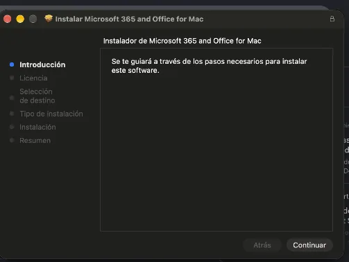Instalador de Microsoft 365 and Office for Mac