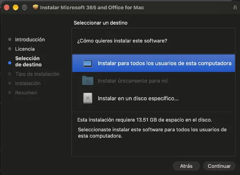 Instalar para todos los usuarios de esta computadora