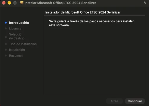 Instalador Microsoft Office LTSC 2024 Serializer en Mac